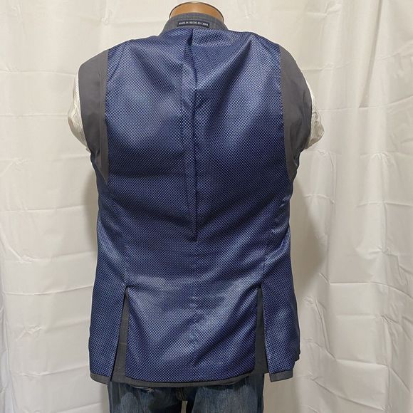 Penguin Men's Blazer 38S* Gray‎ Windowpane Wool Blend Sport Coat - Picture 10 of 12